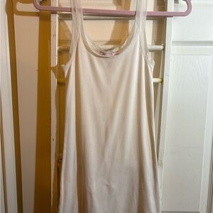 Victoria's Secret White Ribbed long tank Top